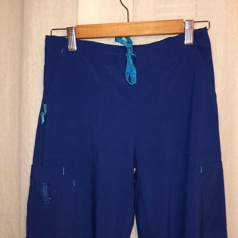 carhartt SP Indigo Teal Details Drawstring Scrub Pants - Picture 3 of 14